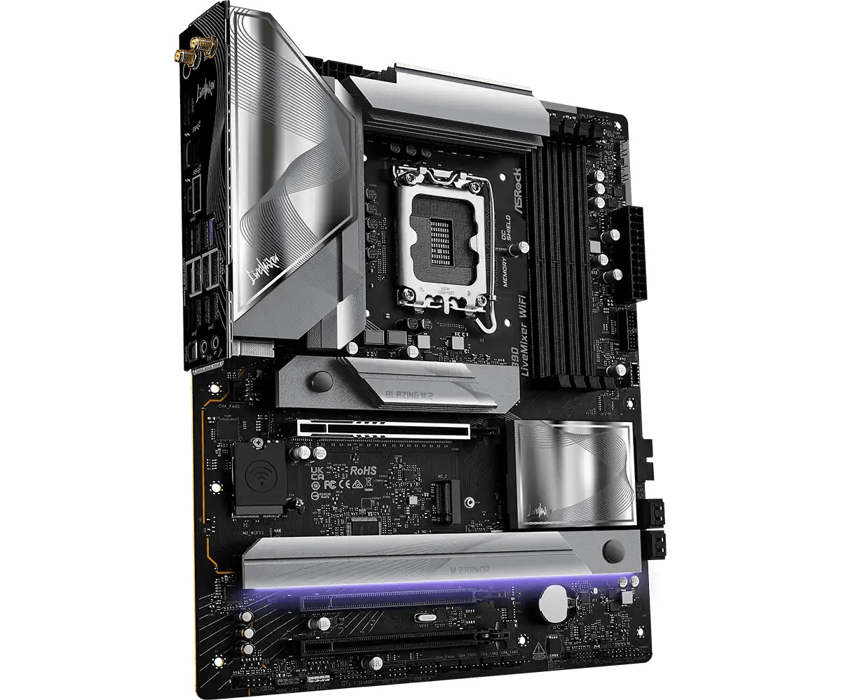 ASRock Z890 LiveMixer WiFi Motherboard | 90 - MXBPE0 - A0UAYZ - Vektra Computers LLC ASRock Z890 LiveMixer WiFi Motherboard | 90 - MXBPE0 - A0UAYZ - Vektra Computers LLC